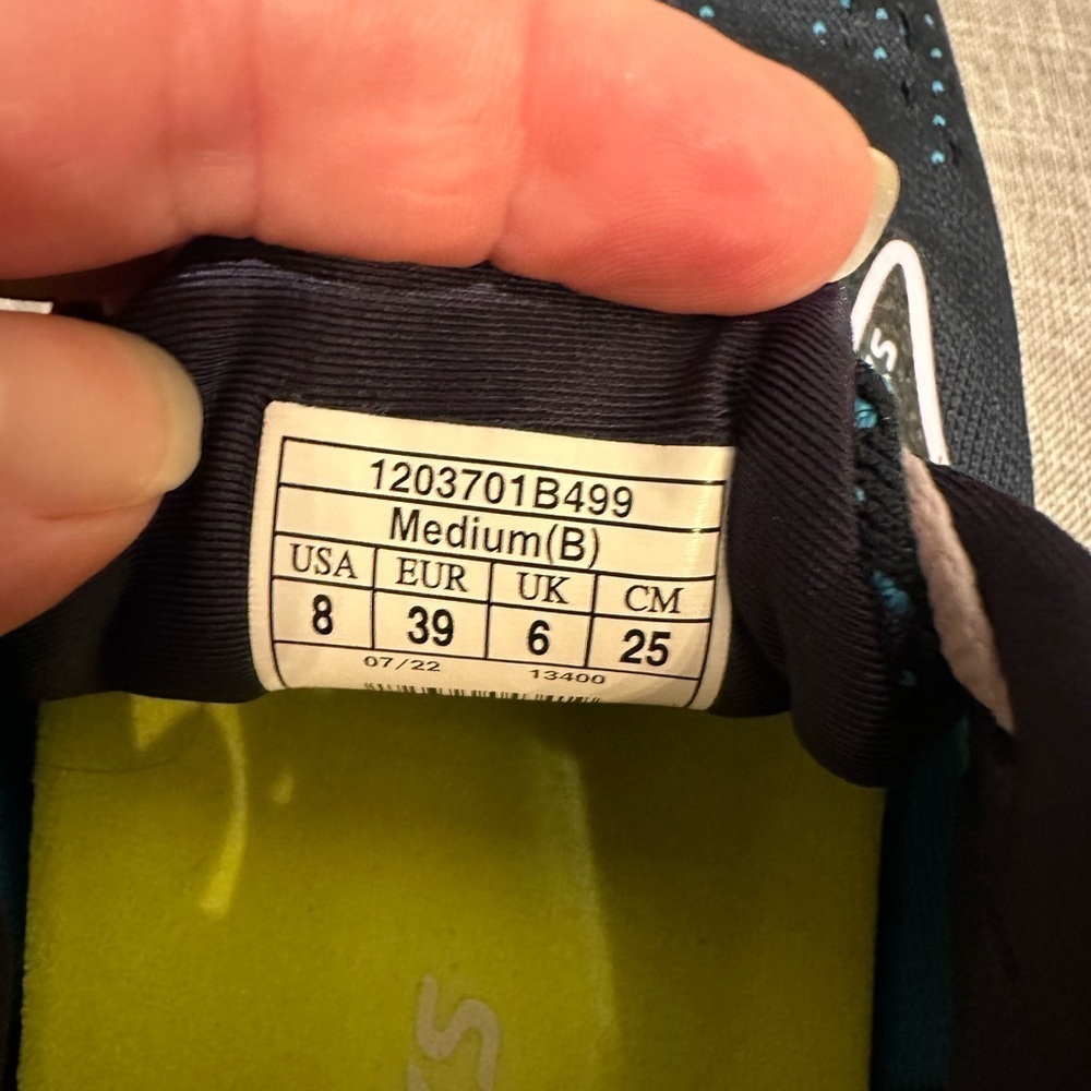 Brooks Glycerin GTS 20 1203701B499 Women Sz 8 B Navy Blue Lilac Running Gym EEUC - Picture 5 of 7
